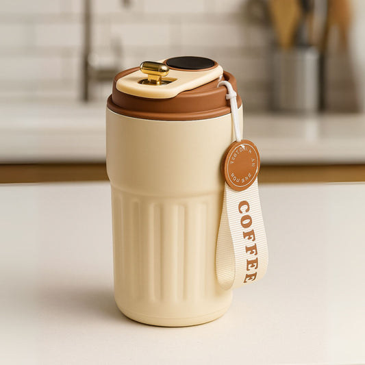 Glimmer - 420 ml Insulated Coffee Mug With Belt - Premium Mug